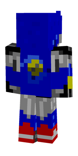 Blue skin: body, back render
