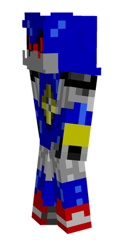 Blue skin: body, left side render