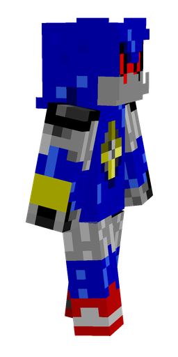 Blue skin: body, right side render