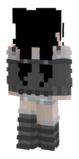Black skin: body, back render