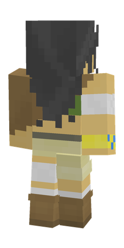 Black skin: body, back render
