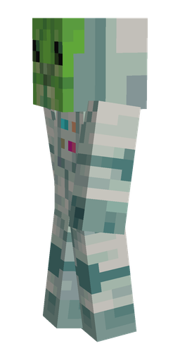 Blue skin: body, left side render