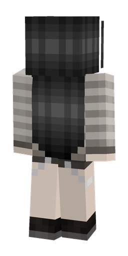 Black skin: body, back render