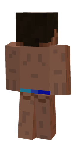 Brown skin: body, back render