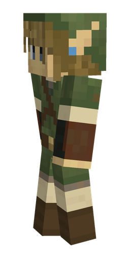 Brown skin: body, left side render