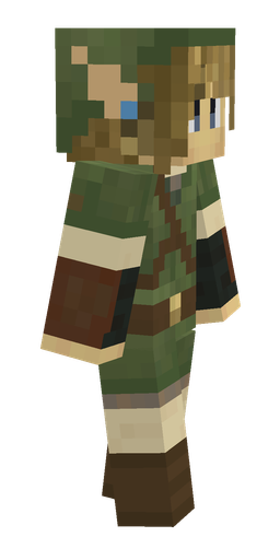 Brown skin: body, right side render
