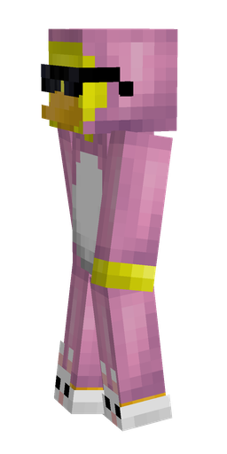 Pink skin: body, left side render