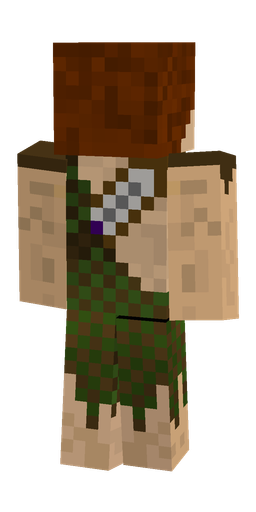 Brown skin: body, back render