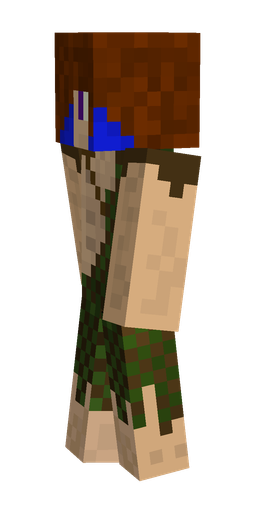 Brown skin: body, left side render