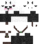 Black skin: raw texture render