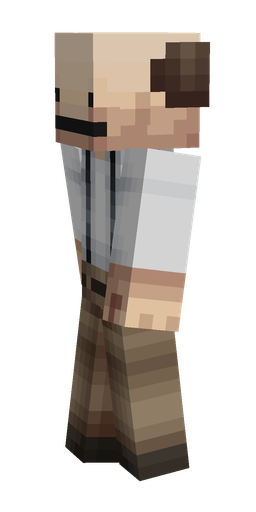 Brown skin: body, left side render