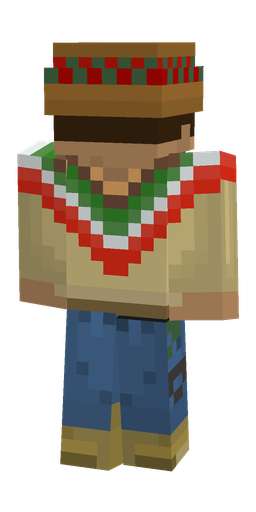 Blue skin: body, back render