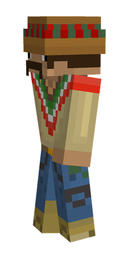 Blue skin: body, left side render