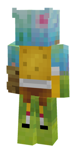 Blue skin: body, back render