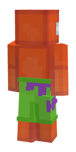 Green skin: body, back render