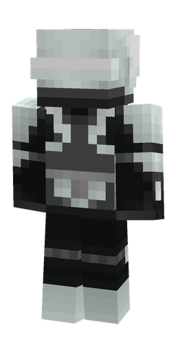 Black skin: body, back render
