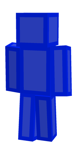 Blue skin: body, back render