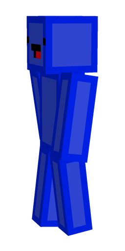 Blue skin: body, left side render