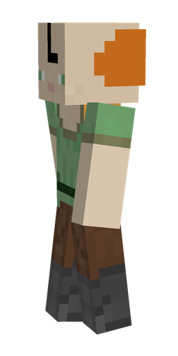 Green skin: body, left side render