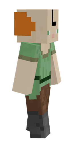 Green skin: body, right side render