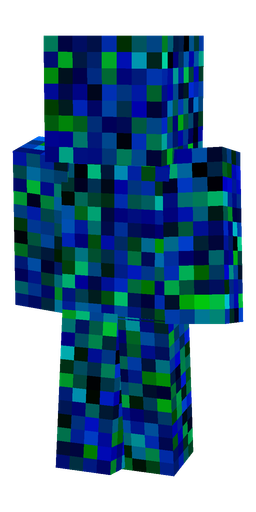 Blue skin: body, back render