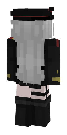 Black skin: body, back render