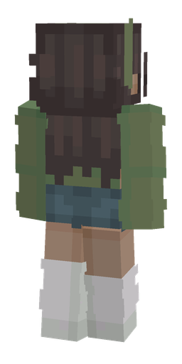 Black skin: body, back render