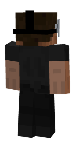 Black skin: body, back render