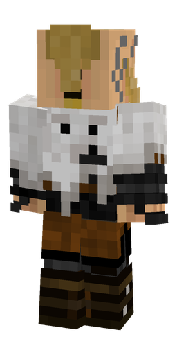 Black skin: body, back render