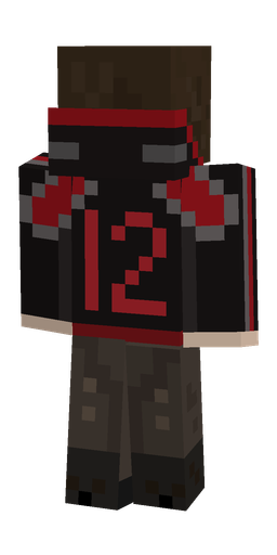Black skin: body, back render