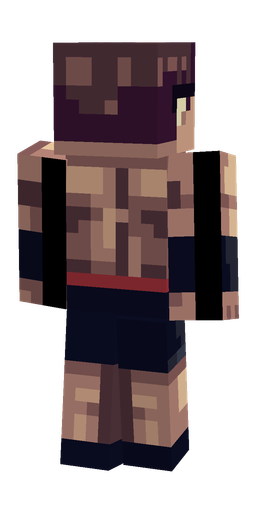 Black skin: body, back render