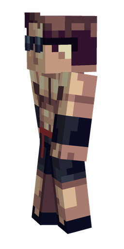 Black skin: body, left side render