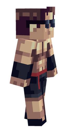 Black skin: body, right side render