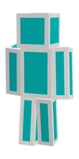 Blue skin: body, back render
