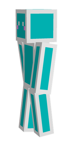 Blue skin: body, left side render