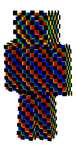 Black skin: body, back render