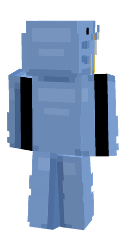 Blue skin: body, back render
