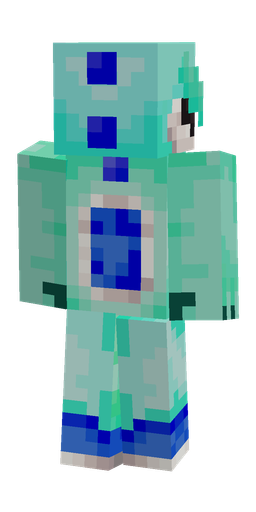 Blue skin: body, back render