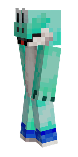 Blue skin: body, left side render