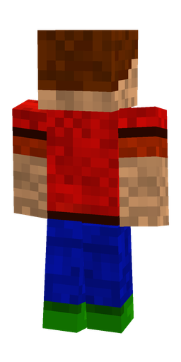 Blue skin: body, back render