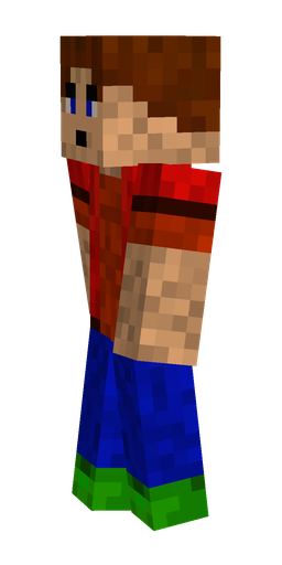 Blue skin: body, left side render