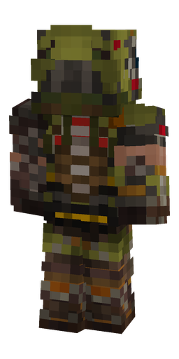 Black skin: body, back render