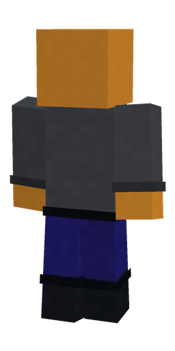 Black skin: body, back render