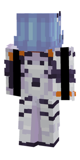 Blue skin: body, back render