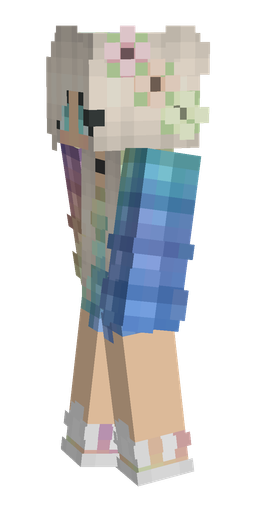 Blue skin: body, left side render