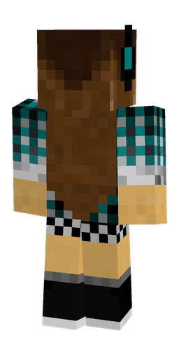 Black skin: body, back render