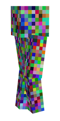 Blue skin: body, left side render