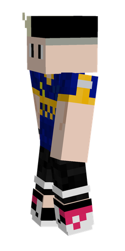 Black skin: body, left side render