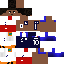 Black skin: raw texture render