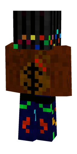 Black skin: body, back render